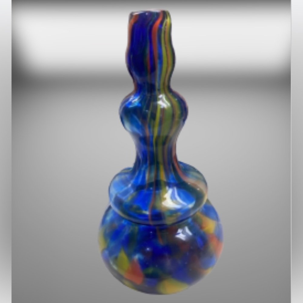 Vintage Vase Hand Blown Speckled Swirled Genie Bud Flower Vase “Rare Find” - Picture 11 of 13